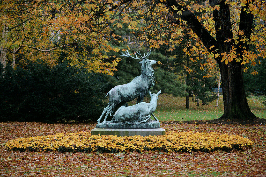 The Luxembourg garden in autumn,  Paris,  France
