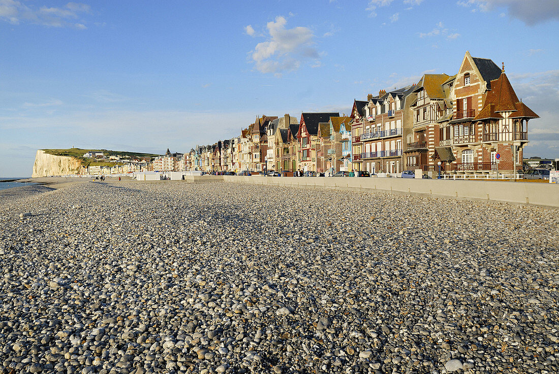 The beach of Mers-les-Bains,  Somme,  France