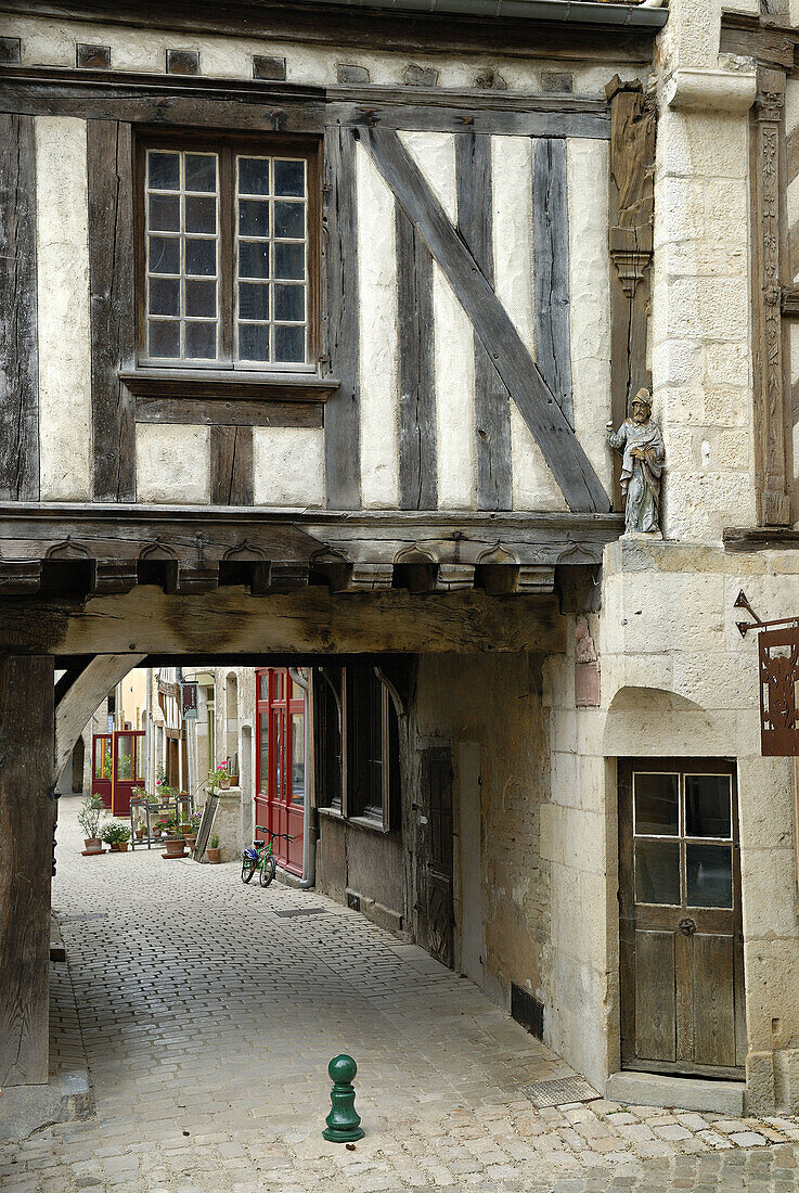 Mediaeval house,  Noyers-sur-Serein,  Yonne,  France