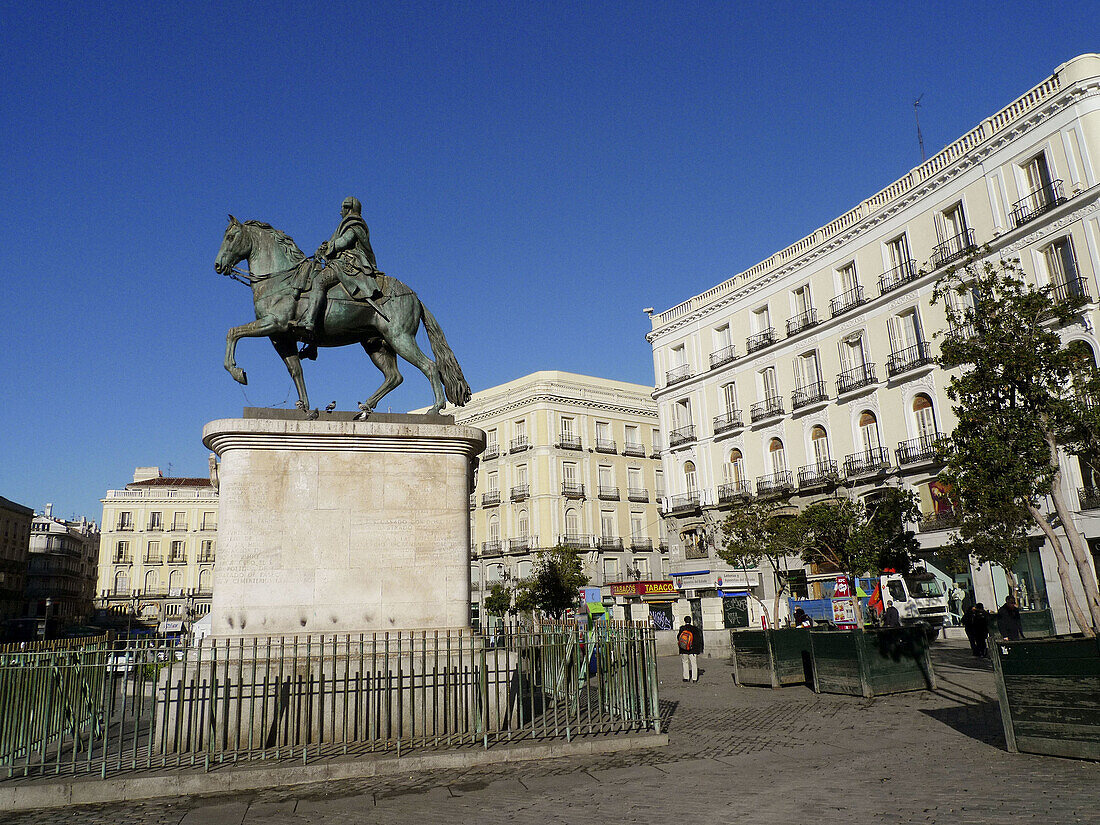 Carlos III. Puerta del Sol. Madrid. España.