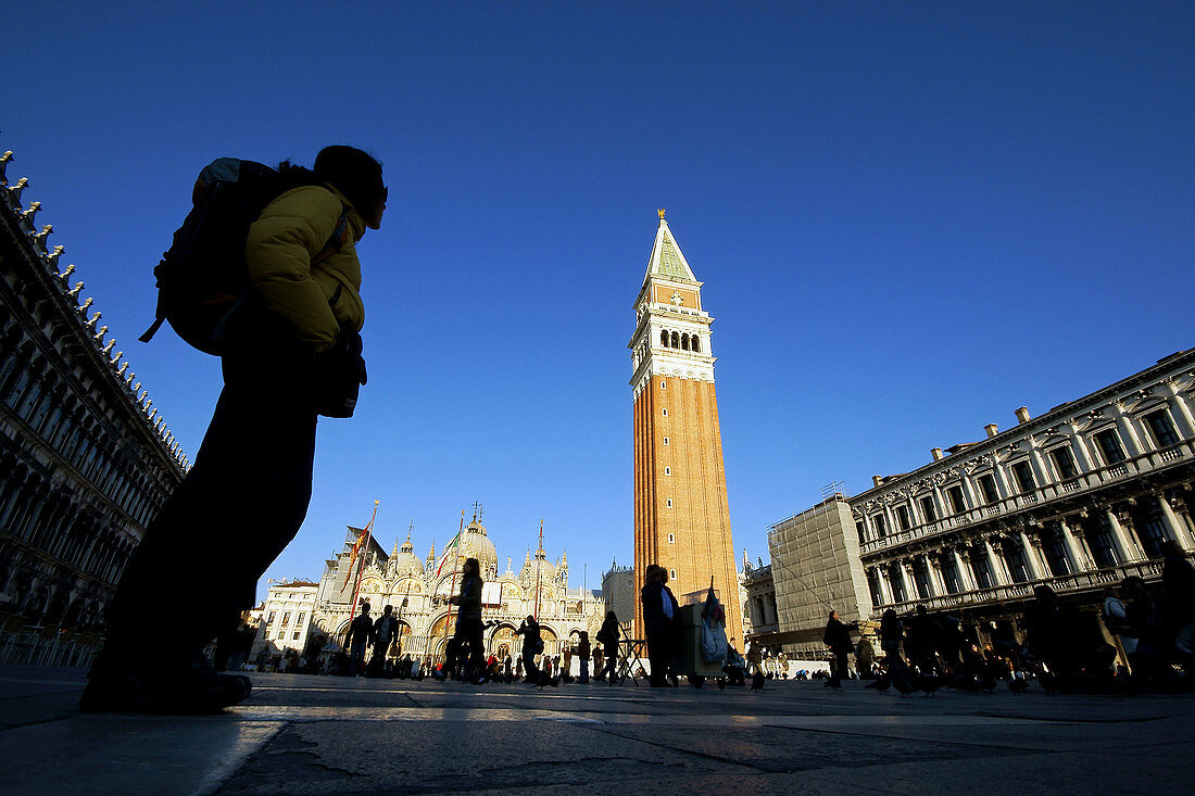 Campanile. Markusdom. Markusplatz. Venedig. Italien