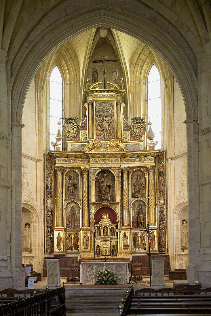 Belmonte Provincia de Cuenca Castilla la Mancha España Colegiata,  Retablo Mayor