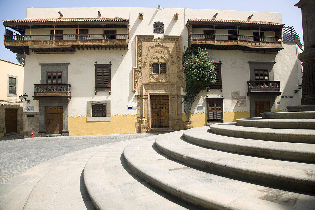 Kolumbus-Haus-Museum (Westfassade), Stadtteil Vegueta, Las Palmas de Gran Canaria, Gran Canaria, Kanarische Inseln, Spanien