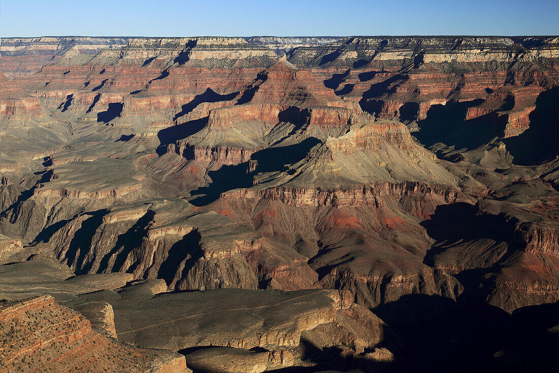 Grand Canyon in Winter,  view from South Rim,  Colorado River,  Grand Canyon National Park,  Arizona,  USA