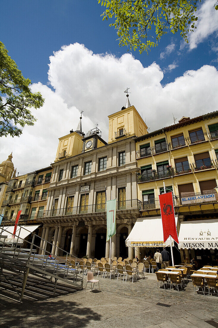 Town Hall in Plaza Mayor (Main Square),  Segovia. Castilla-Leon,  Spain