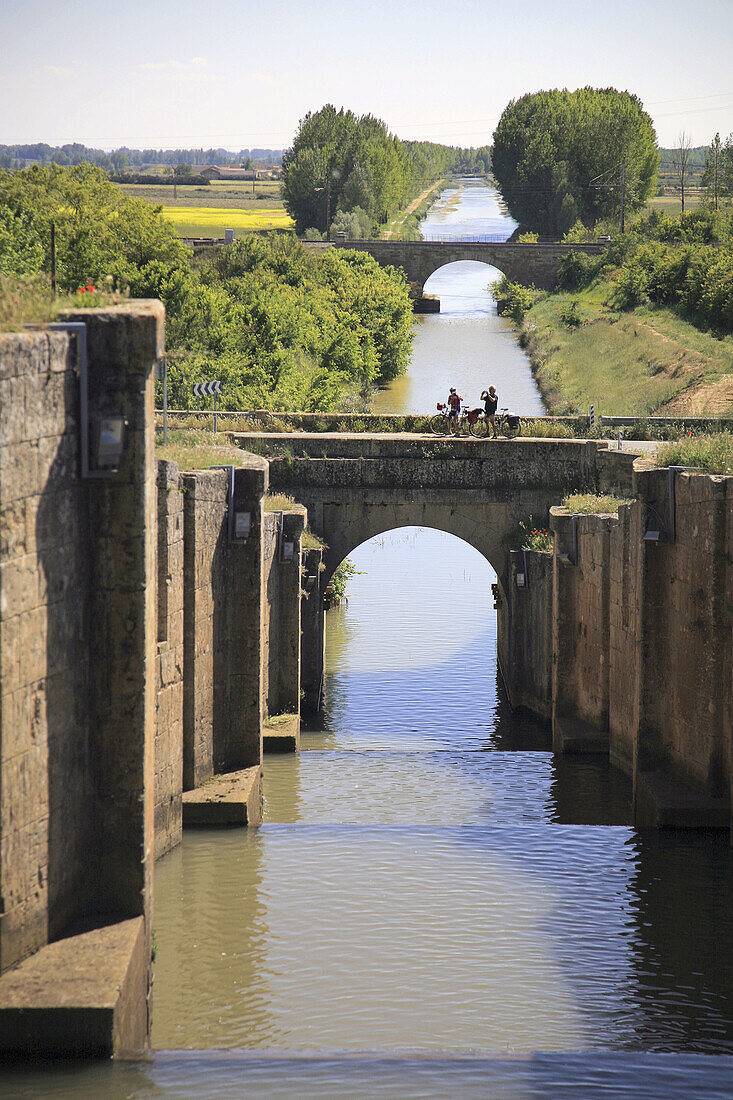 Canal de Castilla,  roman building,  Palencia,  Spain