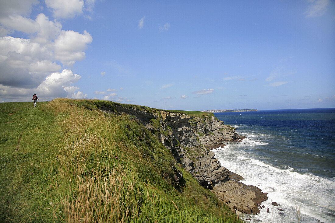 Santiago way throug Cantabria coast line