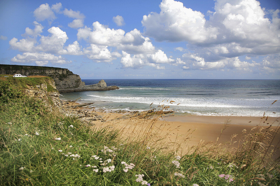 Langre beach,  Cantabria region,  Spain