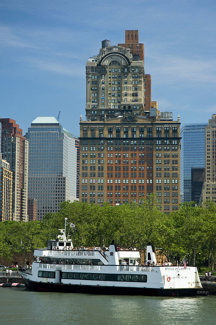 The Ferry to Statue of Liberty from Castle Clinton National Monument,  Lower Manhattan,  New York,  USA,  2008