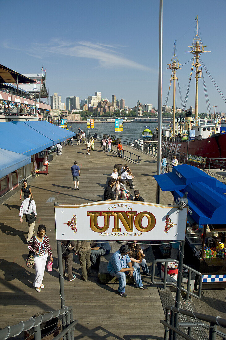 Brooklyn from Pier 17 at South Street Seaport,  Lower Manhattan,  New York,  USA,  2008