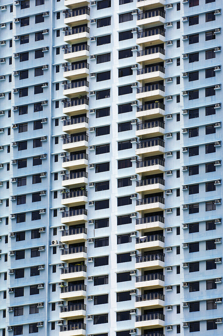 detail of residential buinding on the south east cosat of hong kong island hong kong china asia