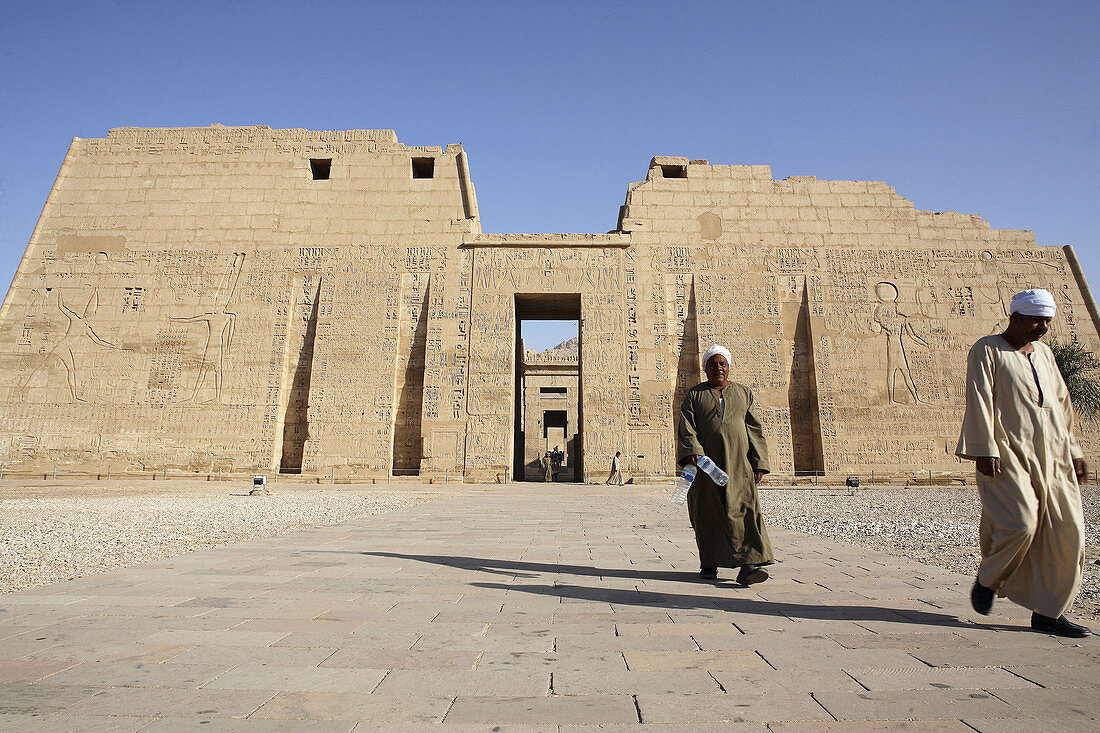 Egypt Upper Nile Nile river Western bank Medinet Habu Ramses III Temple