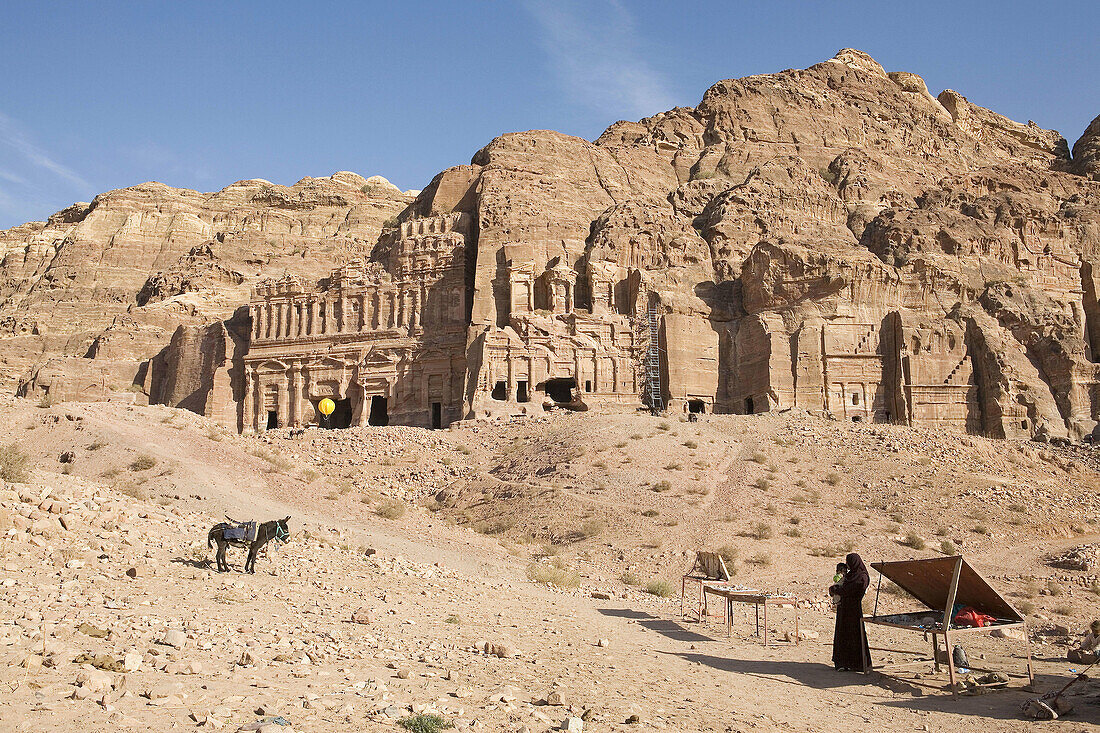 Jordan,  Petra View of Royals Tombs