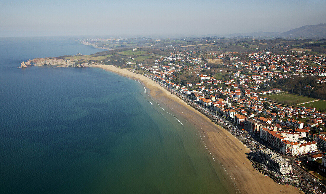 Strand, Hendaye, Txingudi-Bucht, Pyrénées-Atlantiques, Aquitanien, Frankreich