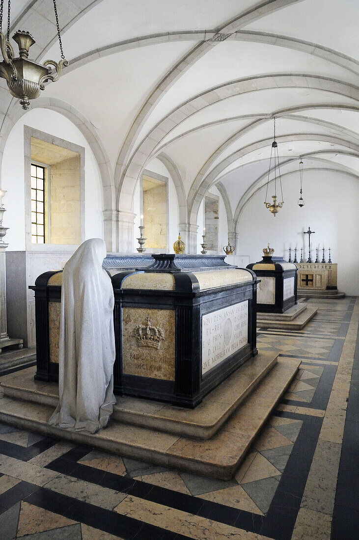 Portugal,  Lisbon  Pantheon with the tombs of the House of Braganza inside Monastery of Sao Vicente de Fora