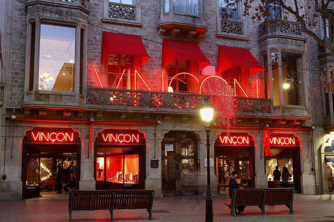 Vinçon design shop in Passeig de Gracia,  Barcelona. Catalonia,  Spain