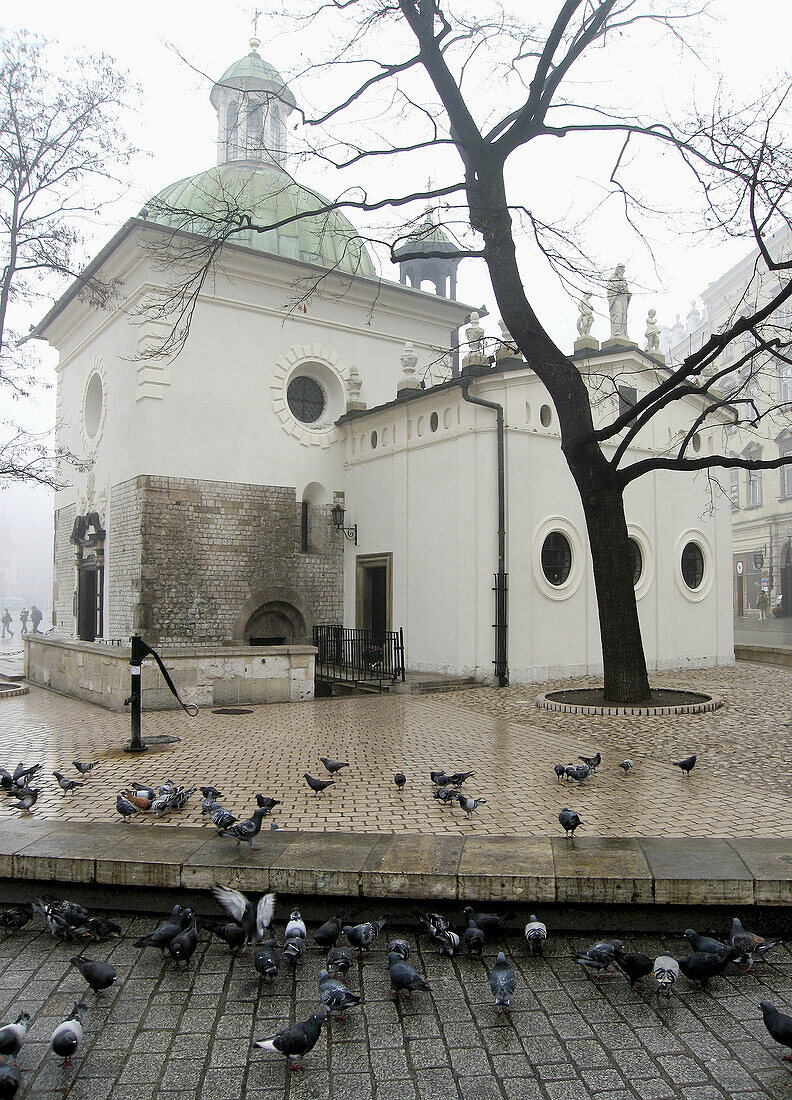 Poland,  Krakow,  Main Market Square,  St Adalbert church