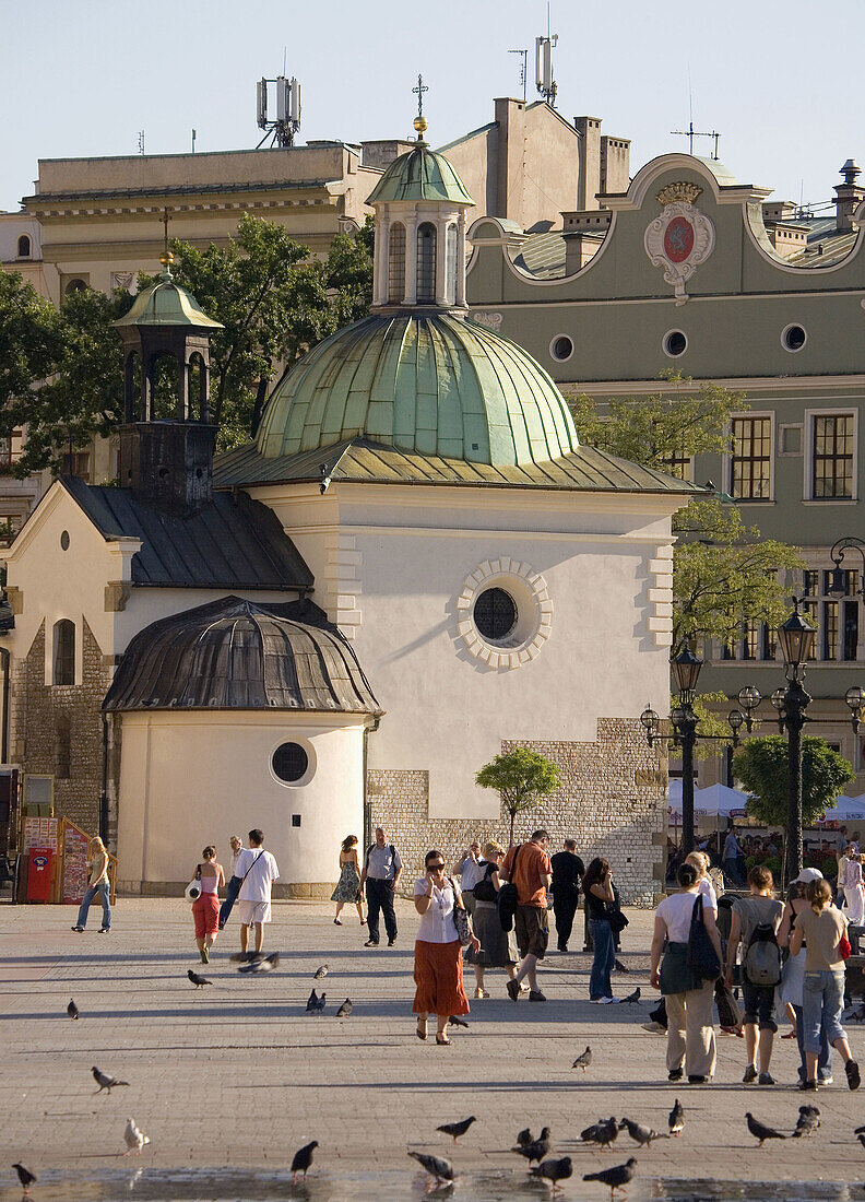 Poland Krakow,  Main Market Square,  St Adalbert church
