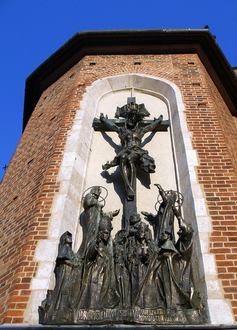 Poland Krakow St Mary´s Church Jesus sculpture details
