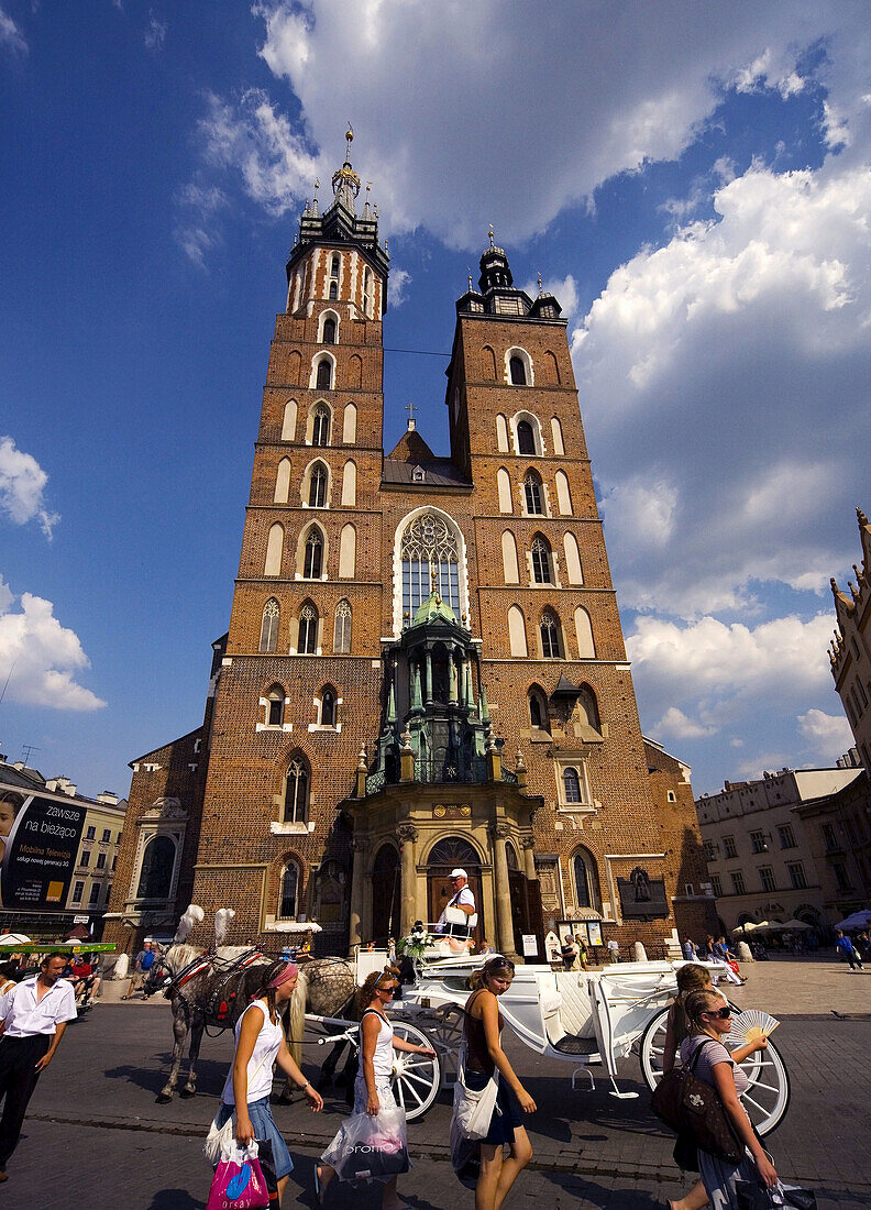 Poland Krakow St Mary´s Church at Main Market Square