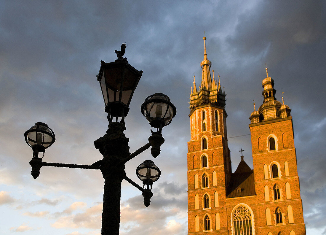 Poland Krakow Church of St Mary at Main Market Square