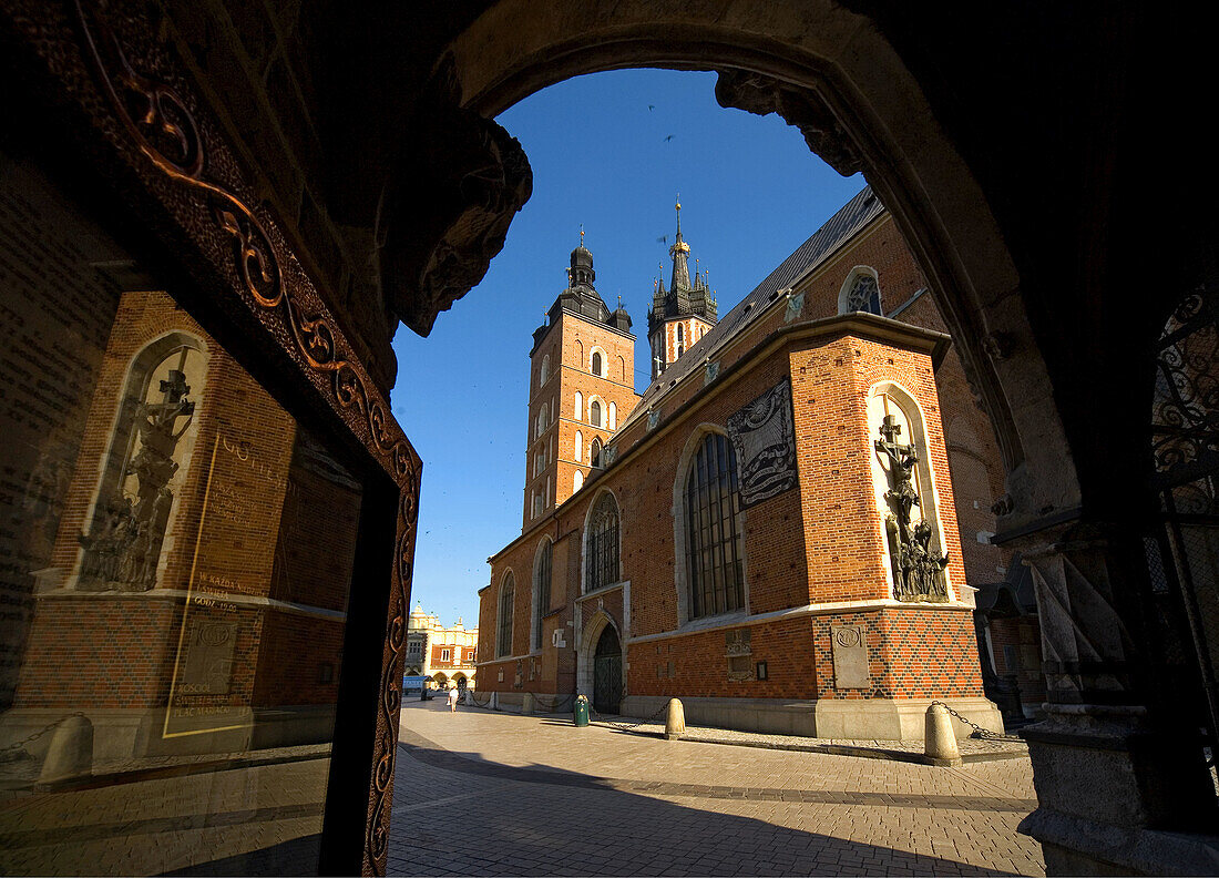 Poland Krakow St Mary´s Church from St Barbara´s Church