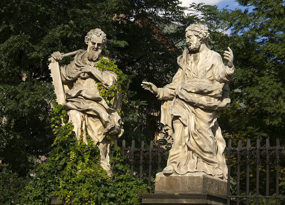 Poland Krakow Baroque St Peter and St Paul Church Apostles statues