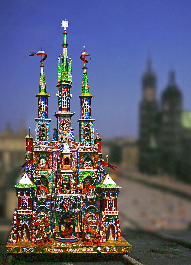 Traditional hand made Christmas Nativites in Krakow,  Poland