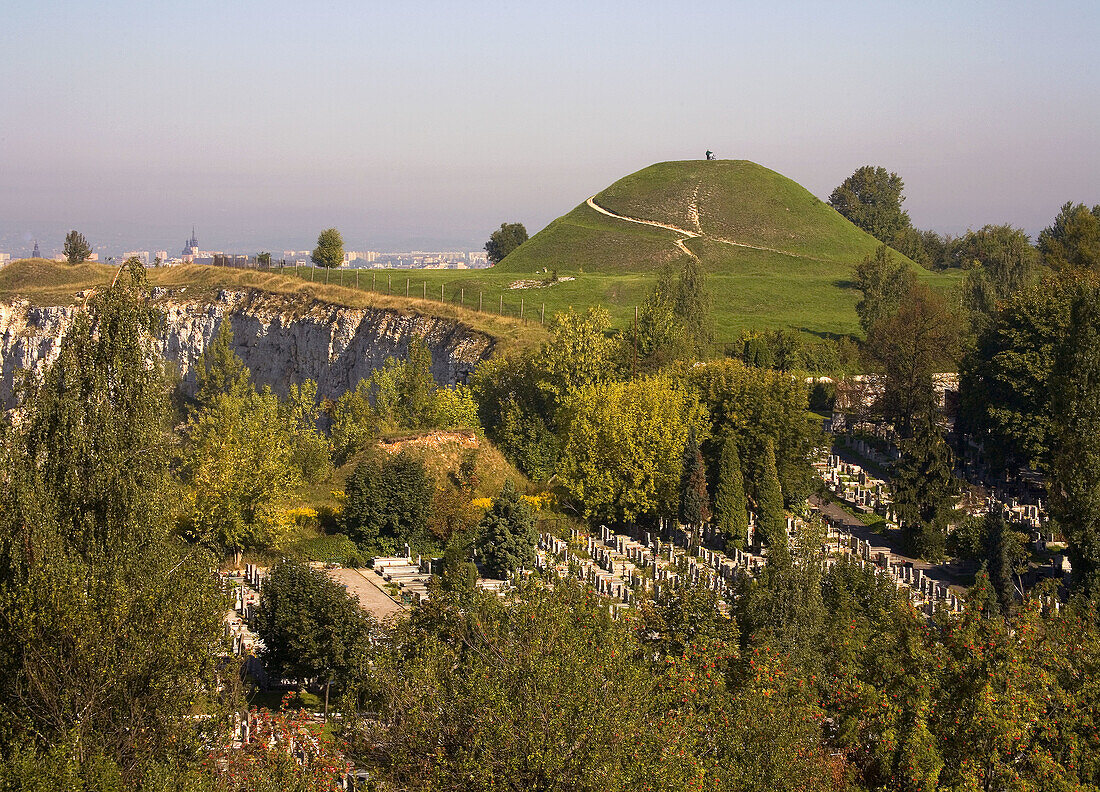 Mound Krakus and cemetery,  Podgorze,  Krakow,  Poland