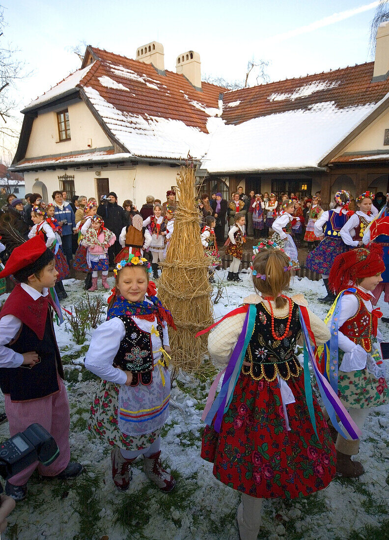 Poland,  Krakow,  Osadzanie Chochola,  traditional event at November,  ‘Rydlowka’ Museum