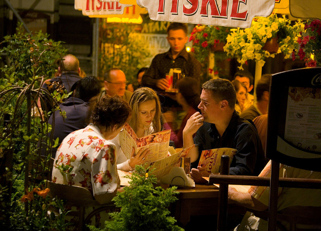 Poland,  Krakow,  Main Market Square,  restaurant,  cafe