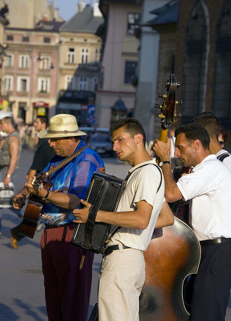 Music at Main Market Square Krakow Poland