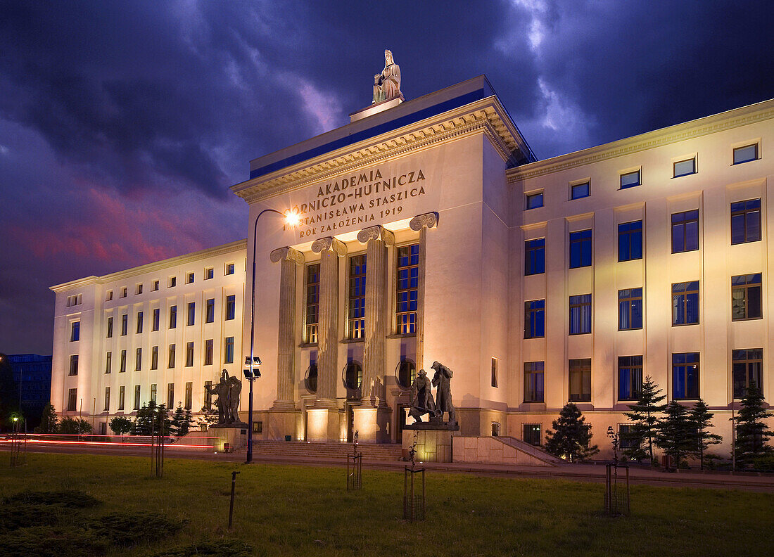 Poland,  Krakow,  Academy of Mines and Metallurgy Building,  AGH