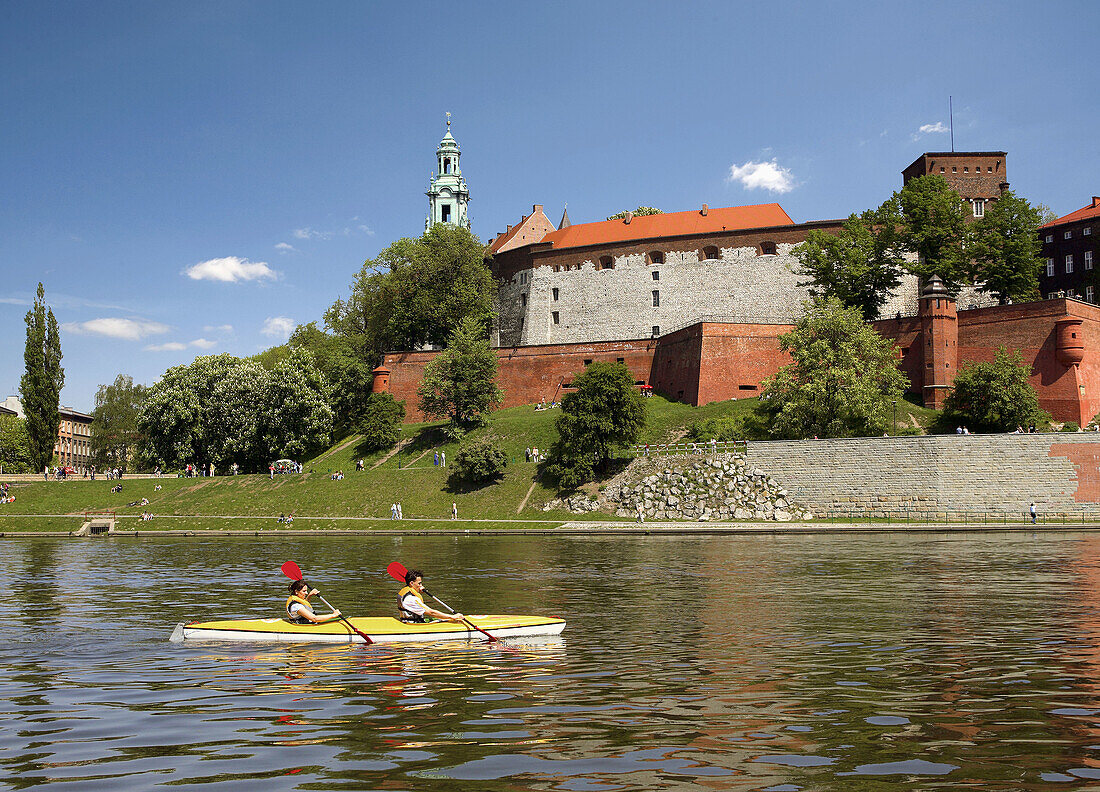 Poland,  Krakow,  Wawel Hill,  Vistula river