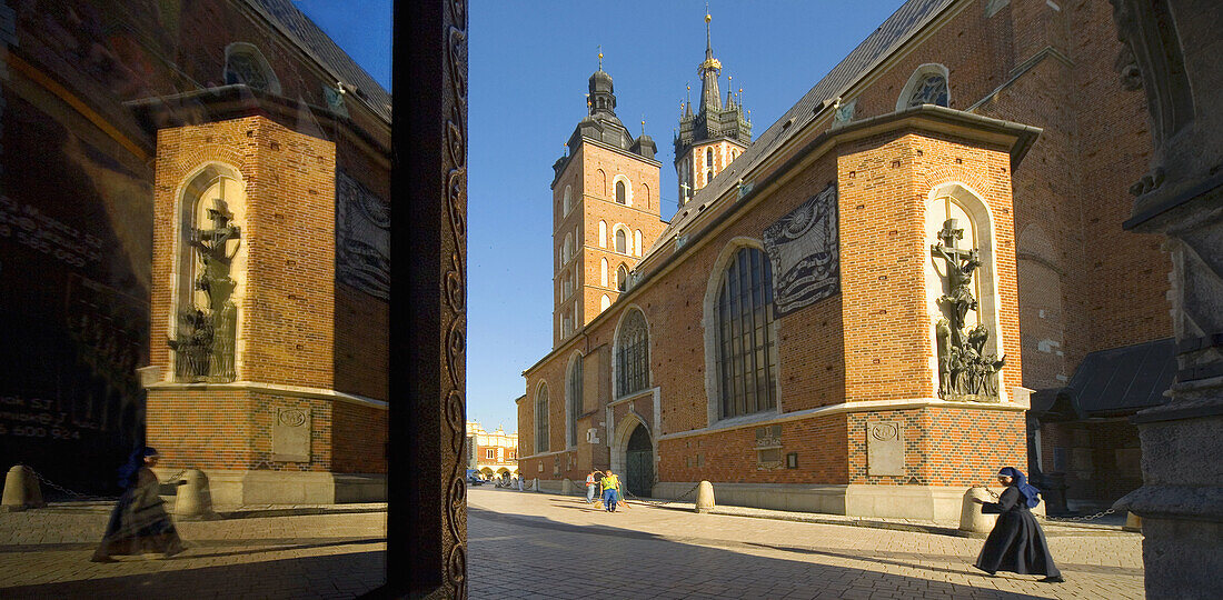 Poland Krakow St Mary´s Church from St Barbara Church