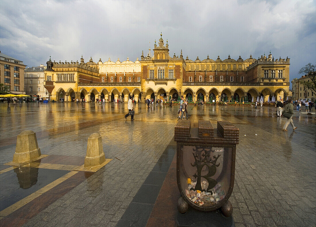 Poland Krakow Money-box at Main Market Square