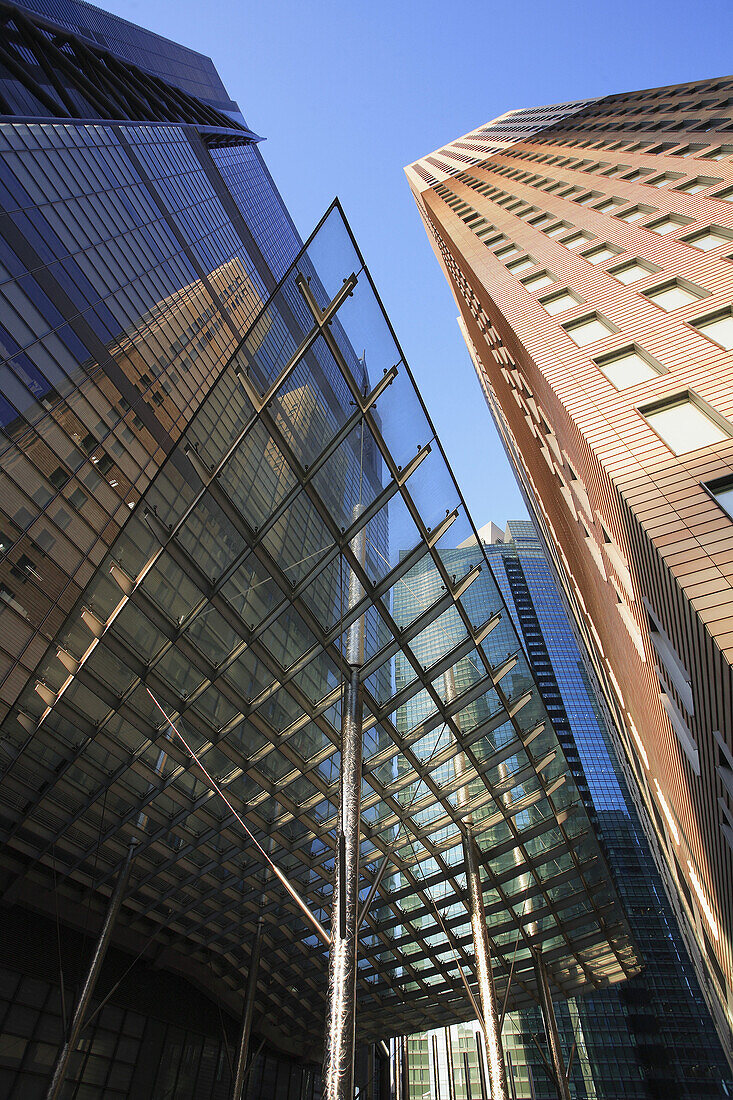 Japan,  Tokyo,  Shiodome area,  new highrise urban development