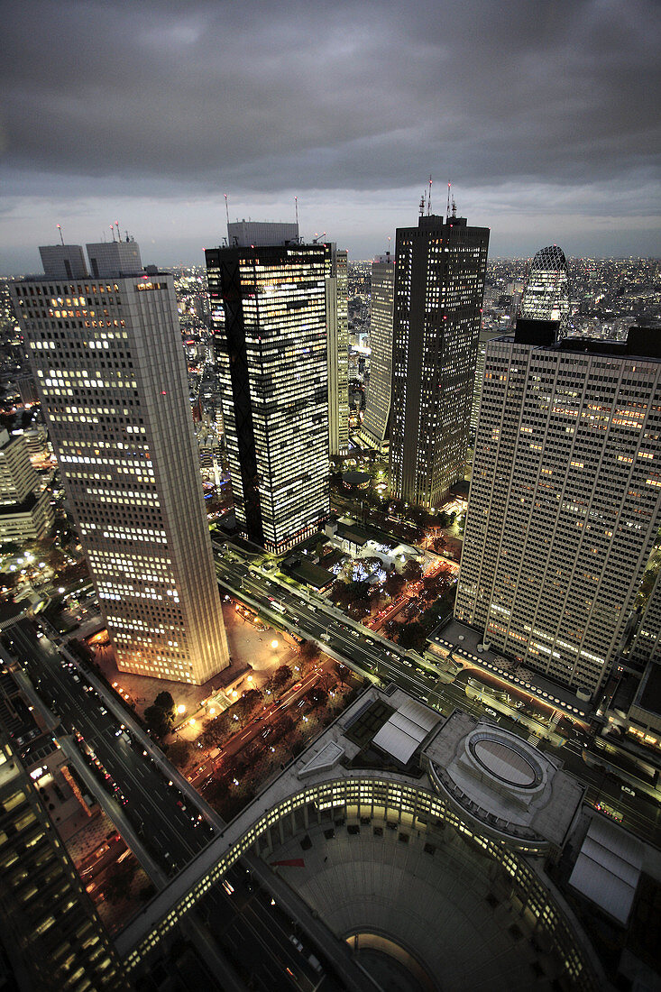 Japan,  Tokyo,  Shinjuku,  skyline at night