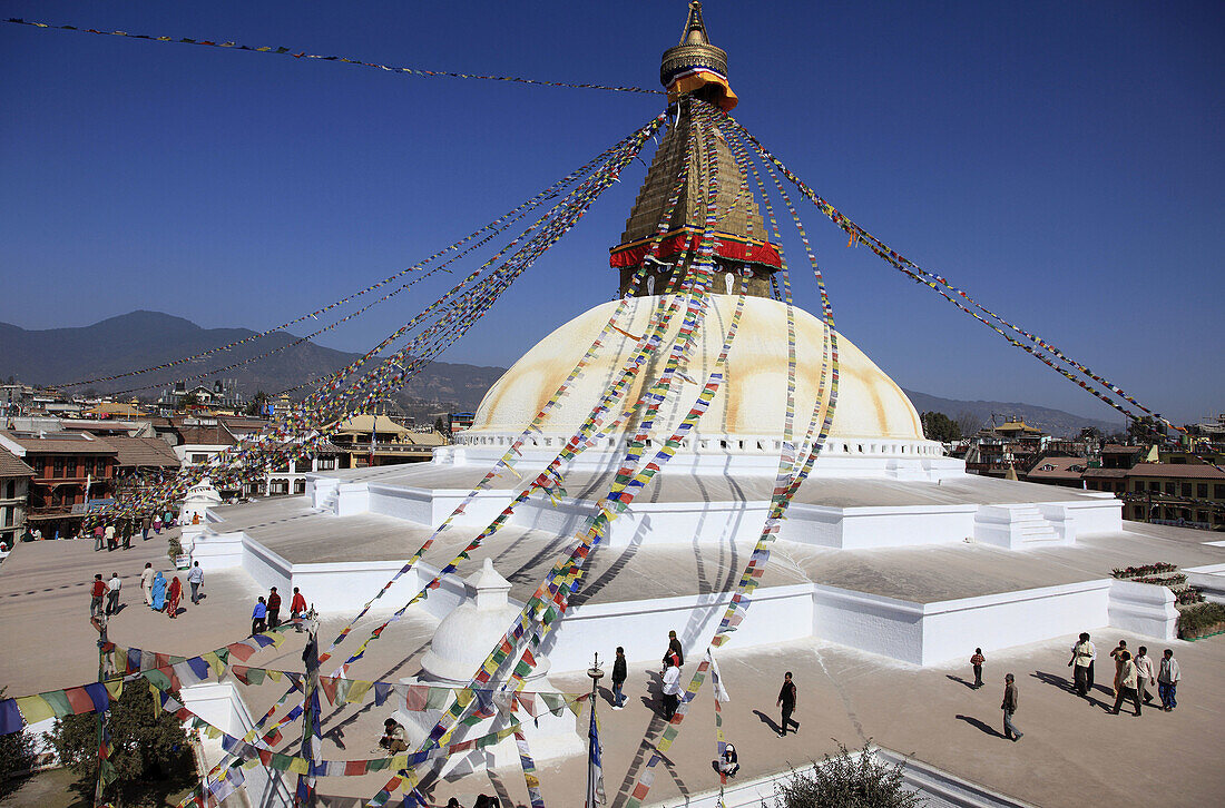 Nepal,  Kathmandu Valley,  Boudhanath,  Bodhnath Stupa