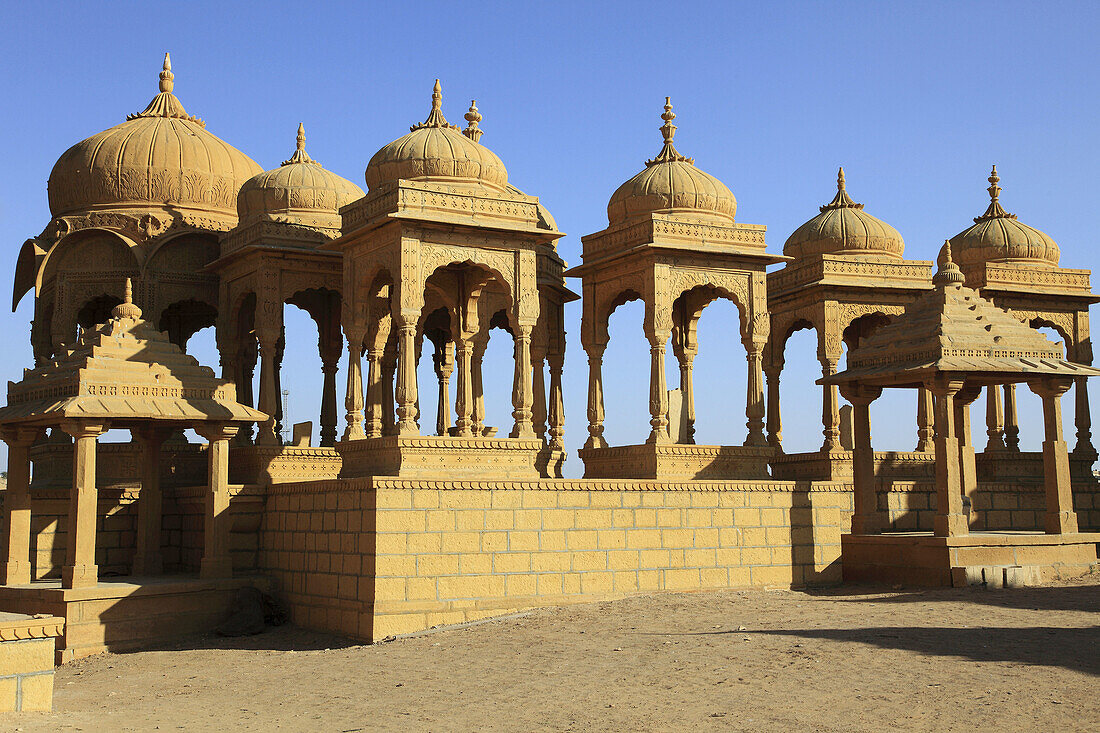 India,  Rajasthan,  Jaisalmer,  Sunset Point,  cenotaphs