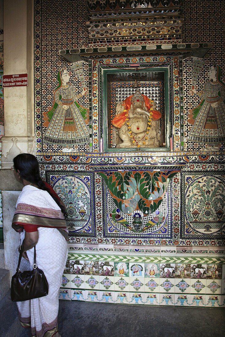 India,  Rajasthan,  Udaipur,  City Palace,  interior