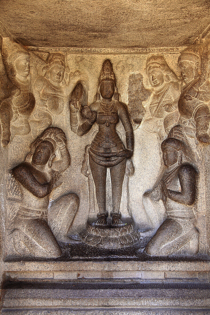 India,  Tamil Nadu,  Mamallapuram,  Mahabalipuram,  Five Rathas,  rock temple,  statues