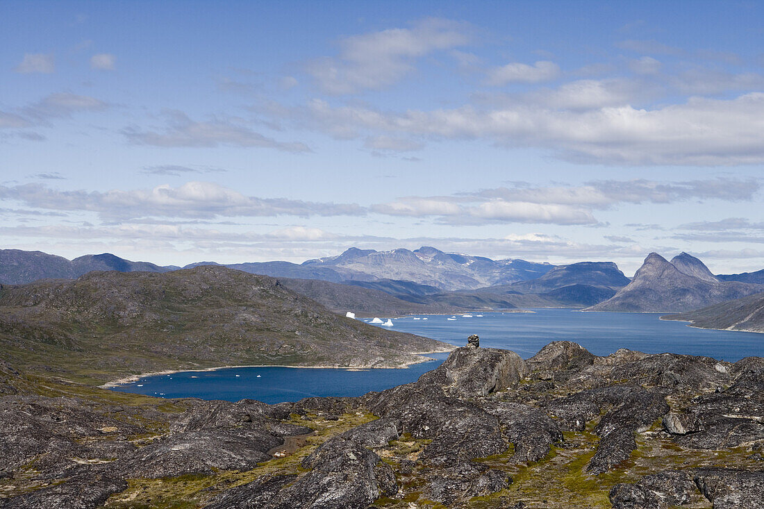 Fjord im Hinterland von Qaqortoq, Kitaa, Grönland