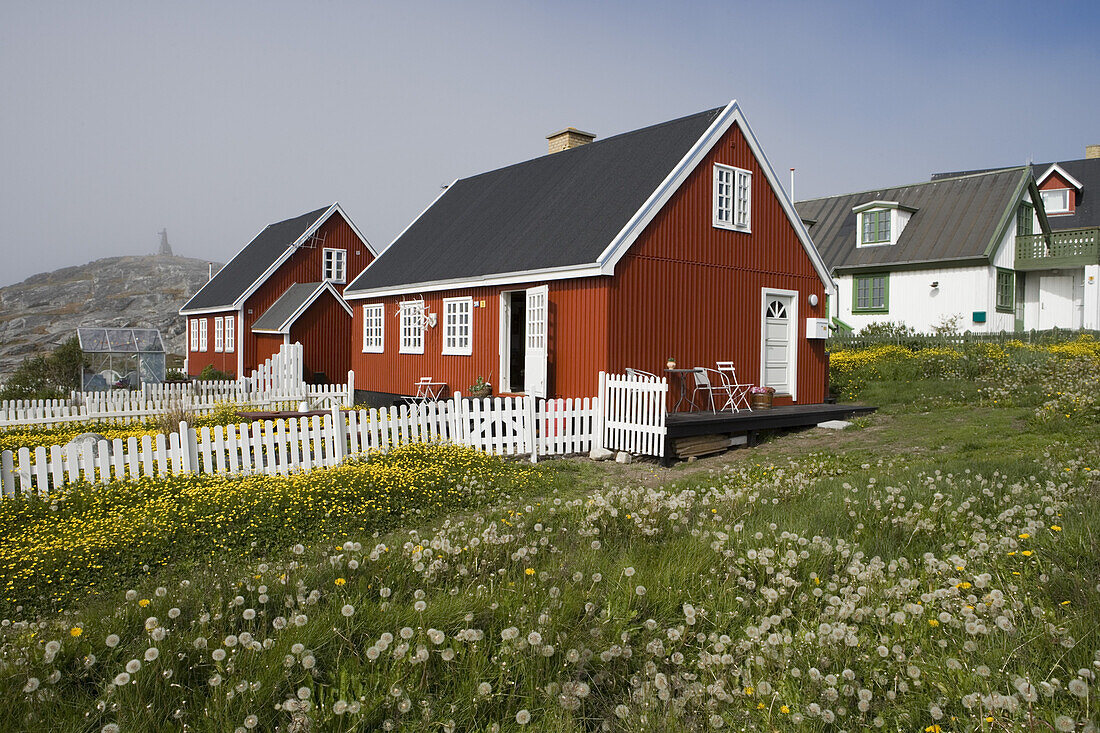 Wooden houses at Kolonihavn district, Nuuk, Kitaa, Greenland