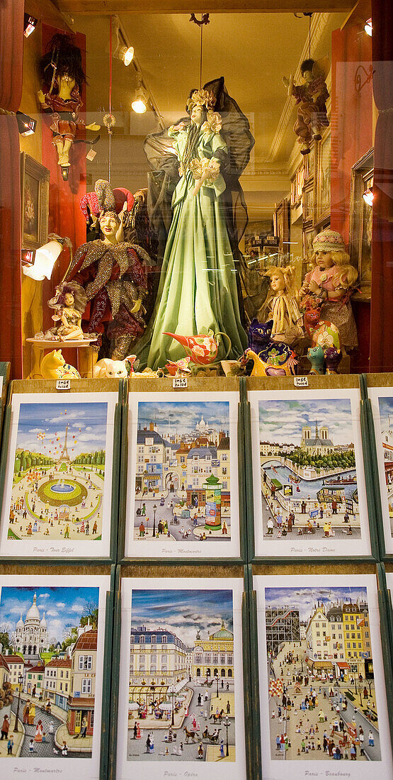 Shop window in Montmartre,  Paris,  France