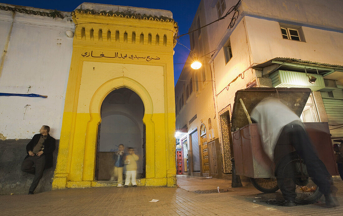 End of Avenue Mohamed V,  into the medina,  Rabat,  Morocco
