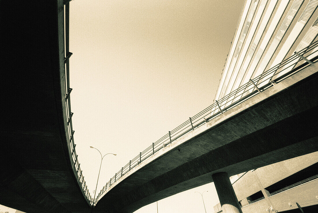 Road overpass,  in Chamartín,  Madrid,  Spain.