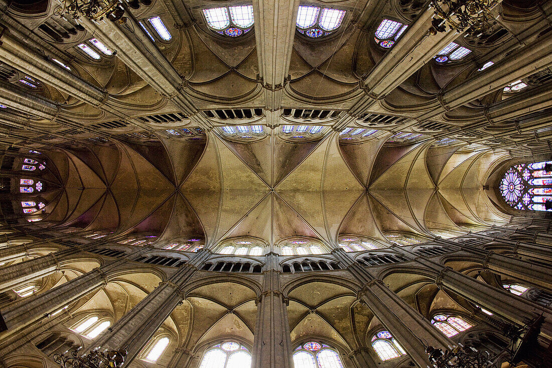 interior of Cathedral Saint-Étienne,  Bourges,  Centre,  France