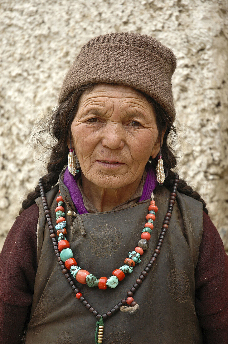 Tibetan woman Lama Yuru,  Ladakh,  India
