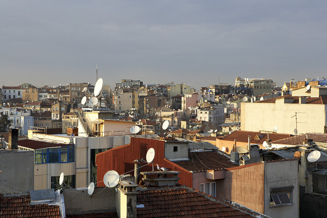 Blick auf den Stadtteil Beyoglu, Istanbul, Türkei